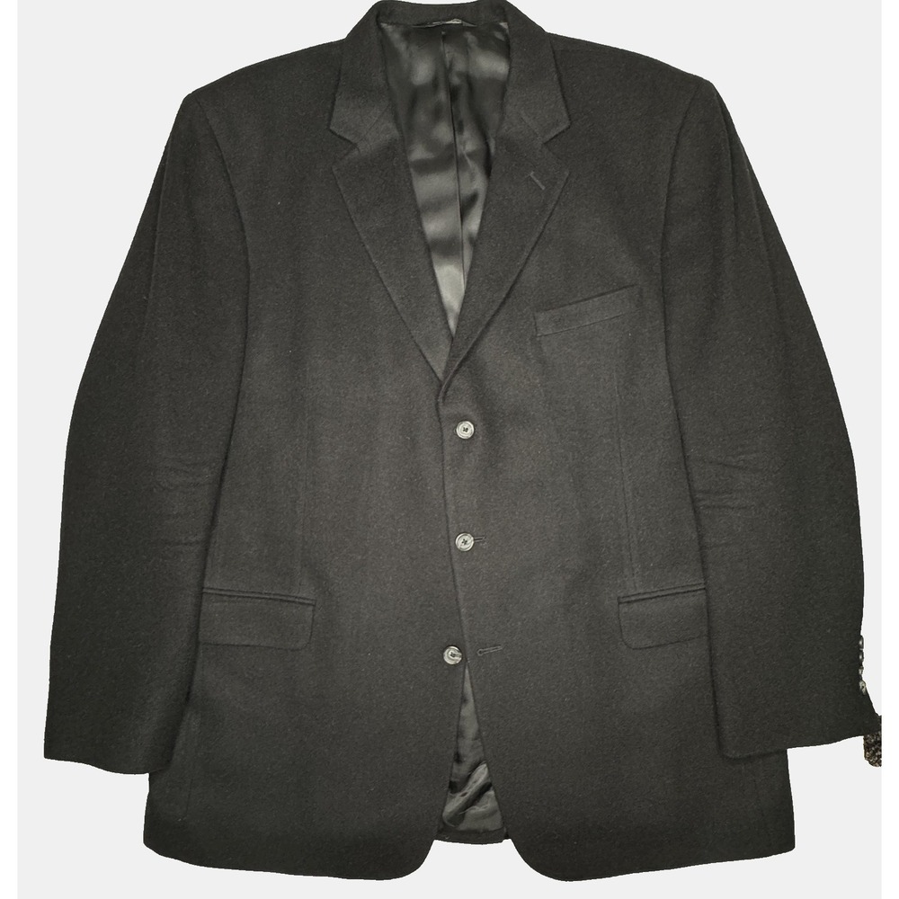 Jos. A. Bank Blazer Men 46 LG Black 100% Camel Hair 3-Button Sport Coat Mitchell
